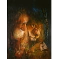 thumbnail image 2 of Lund, Denton 19x24 Gold Ornate Wood Framed with Double Matting Museum Art Print Titled - The Lion And The Mouse, 2 of 4