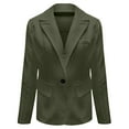thumbnail image 2 of Rigardu Clearance Sale Blazers for Women Womens Casual Front Long Sleeve Lapel Collar Button Work Business Jacket Womens Blazer Army Green Xl, 2 of 3