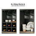 thumbnail image 3 of Homfa 70.9'' Tall Kitchen Pantry with Microwave Countertop, Farmhouse Buffet Hutch, Floor 6 Doors Cupboard Storage Cabinet for Dining Room Kitchen, Black, 3 of 7