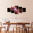 thumbnail image 3 of Elephant Stock Butterfly Nebula Wall Art - Horizontal Multi Panel Canvas - 5 Pieceliving Room Wall Decor - Photography Astronomy & Space Multi Panel - Black And Browndecor By Nasa - 74" x 34", 3 of 8