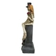 thumbnail image 5 of Gothic Skeleton Bridal Couple Sitting On Grave Tombstone With Red Roses Figurine, 5 of 9