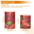 thumbnail image 3 of Red Fruit Leaves Flickering Flameless Candles Battery Operated with Remote Timer LED Pillar Candles Set of 2, 3 of 7