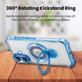 thumbnail image 6 of Entronix Magnetic Clear Case for iPhone 16, Built-in Kickstand Ring Shockproof Bumper, Blue, 6 of 7