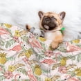 thumbnail image 3 of Pofeuu Tropical Pink Flamingo Pineapple Print Puppy Blanket,Dog Blankets,Pet Blanket Cozy Cat Blankets for Indoor Cats, Fuzzy Pet Blanket for Kitten Doggy Dog Blankets-Medium, 3 of 8
