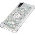thumbnail image 6 of case for Motorola Moto E7 Power Case,Creativity Clear Quicksand Glitter Flowing Liquid Floating Soft TPU Case w/Stand Bling Diamond Sparkle Phone Cover for Motorola Moto E7 Power  Silver, 6 of 14