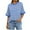 Blue, variant on Striped Shirts for Women Baggy Elbow Length Crew Neck Tunic Tops with Pockets Classic Graphic Printed Casual Tee Blouses(X-Large,Pink)