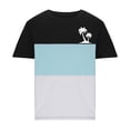 thumbnail image 4 of Mens Casual Pantalones Cortos Cuello Redondo Patchwork Impresión Suéter Blusa de Fitness, Camisetas para Hombre, 4 of 4