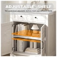 thumbnail image 3 of Bingirl Sideboard Buffet Cabinet: Farmhouse Coffee Bar Storage with Adjustable Shelves, Multi-Functional Entryway Storage Cabinet with Doors for Living Room, Kitchen, and Dining Room - White, 3 of 6