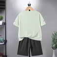 thumbnail image 4 of Toddler Boy Clothes Kids Summer Outfits Shirt Short Sets Size 3-14T Green 8-9 Years, 4 of 4