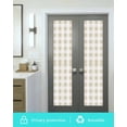 thumbnail image 5 of Window Privacy Film Beige Plaid Stained Glass Window Film Decorative Sun Block Window Cover Spring Summer Farmhouse Buffalo Checkered Window Clings Static Adhesive Sticker for Bathroom 17.7"x78.7", 5 of 7