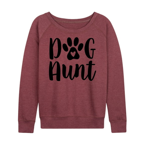 Instant Message - Dog Aunt - Women's Lightweight French Terry Long Sleeve Shirt