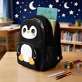 thumbnail image 3 of Bulopur Cute Penguin Print Kids Backpack Set 4 Pcs Durable Breathable Kids School Bag with Lunch Box, Pencil Case and Water Bottle Cover for Toddler Boys and Girls, 3 of 7