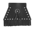 thumbnail image 5 of Garosa Leather Mudguard Cover, Fringed Leather Universal Motorcycle Front Fender Flap Mudguard Cover, Front Mudguard Cover, 5 of 5