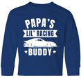 thumbnail image 3 of Inktastic Papas Lil Racing Buddy Long Sleeve Youth T-Shirt, 3 of 5