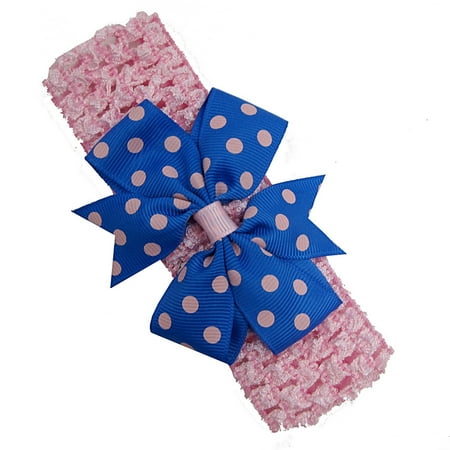 

Toddler Baby Girls Flower Headband Floral Prints Bowknot Elastic Hair Band For