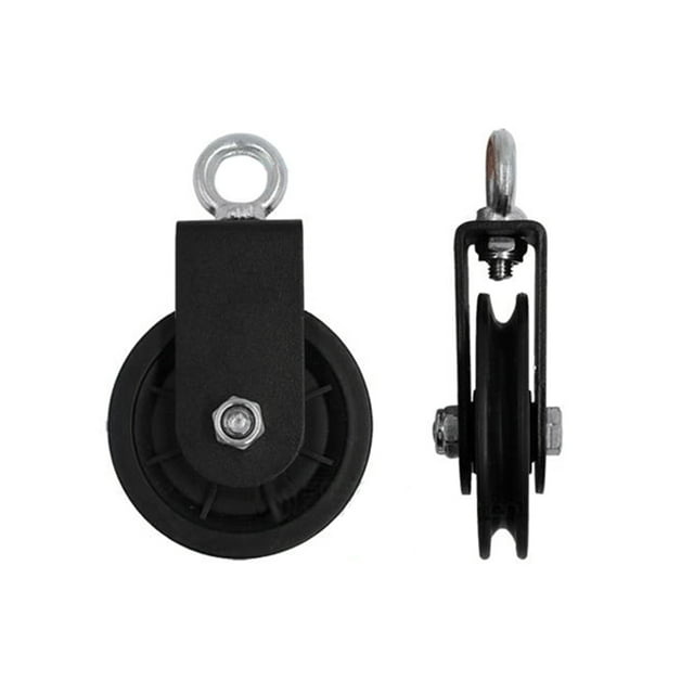 Poulie Roulante Type U Pivotante Roue de Traction Robuste avec Roulements Doubles Silencieux Rotation Détachable à 360 Degrés pour Machine à Câbles Équipement de Gym Porte de Garage Maison Gym