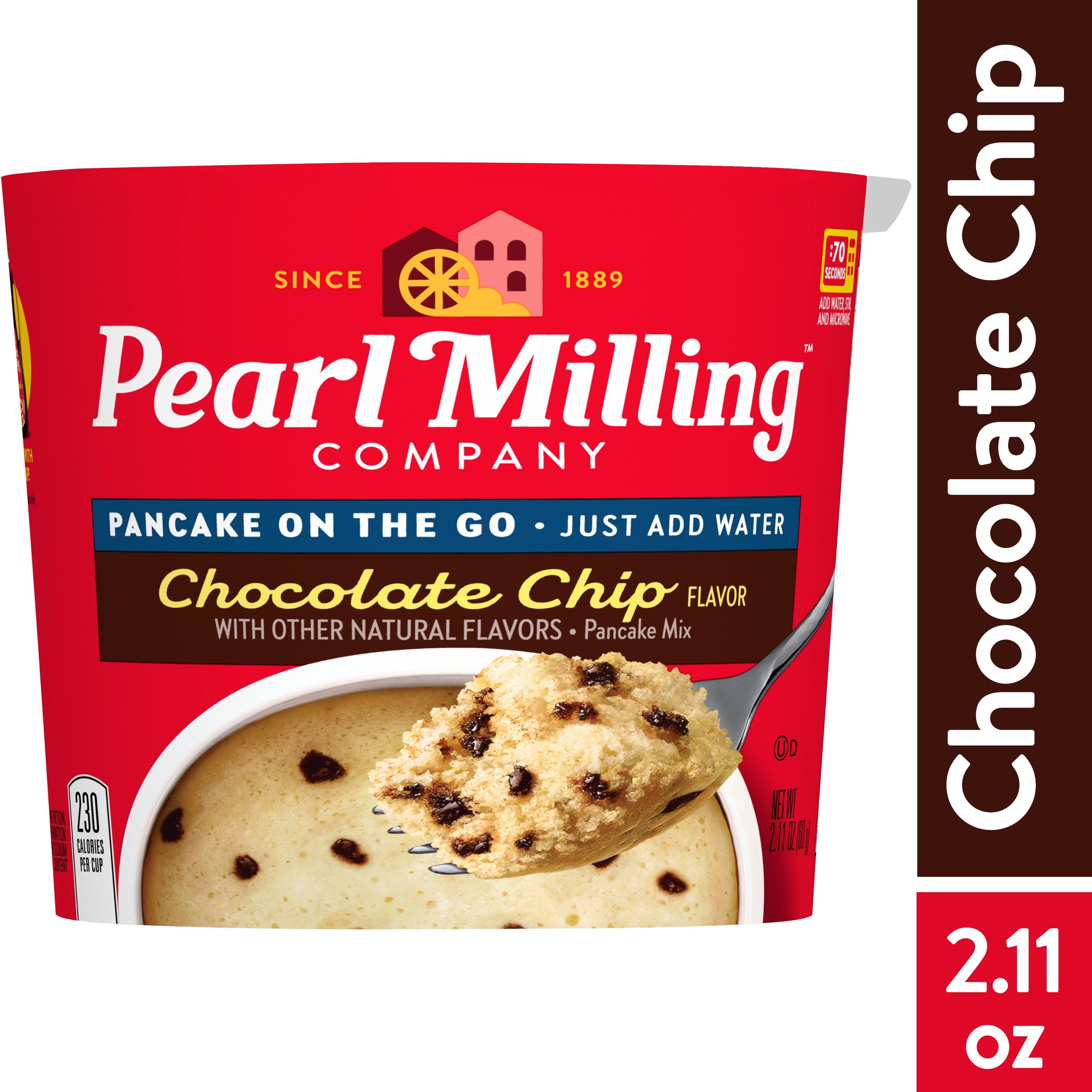 (6 pack) Pearl Milling Company Chocolate Chip Pancake on the Go Mix 2.11oz