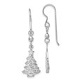 thumbnail image 1 of 925 Sterling Silver Christmas Tree Drop Boucles d'Oreilles Vacances, 1 of 6