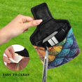 thumbnail image 4 of Haosy Dragon Scales and Water Droplets Golf Mallet Putter Cover Strong Magnetic Leather Golf Club Headcover Closure, 4 of 7