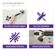 thumbnail image 6 of HealthSmart Grab Bars for Bathroom with Germ Protection, Suction Cup Shower Handle for Bathtubs and Showers, Shower Safety and Balance Handlebar for Elderly and Handicap, Chrome, 16", 6 of 9