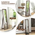 thumbnail image 4 of Kadyn Full Length Mirror, Dressing Mirror, Full Body Mirror,Full Length Mirror with Stand and Solid Wood Frame-14.5 x 14 x 61 inches, 4 of 9