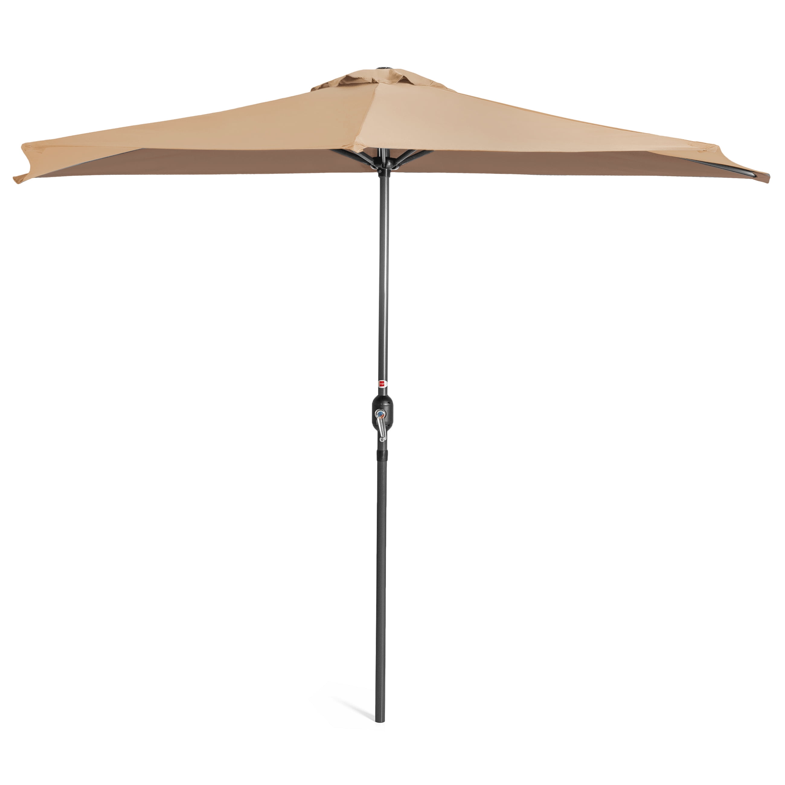 Best Choice Products 9ft Steel Half Patio Umbrella w/ Crank Mechanism