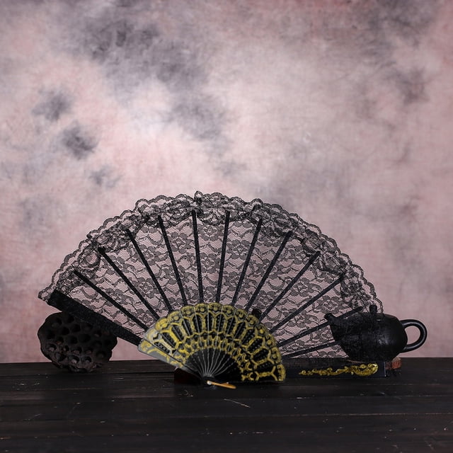 Lace Fan Hand Party Christmas Decor Style Held Flower Wedding Chinese Dance Silk Folding Fans Celebrate Valentine's Day valentines day gifts
