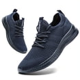 thumbnail image 4 of Mens Lightweight & Fashionable Knit Sneakers - Breathable, Lace Up, Assorted Colors - Perfect for Casual Outdoor Running, Walking, Everyday Style, 4 of 5