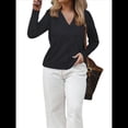 thumbnail image 2 of Cárdigan Corto Suave para Mujer, Suéter Informal Tipo Chal Negro L, 2 of 8