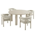 thumbnail image 4 of Modway 5-Piece Dining Table and Chairs Set in Ivory Taupe, 4 of 4