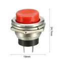 thumbnail image 2 of Unique Bargains 16mm Mounting Hole Red Momentary Push Button Switch SPST NO 20pcs, 2 of 4