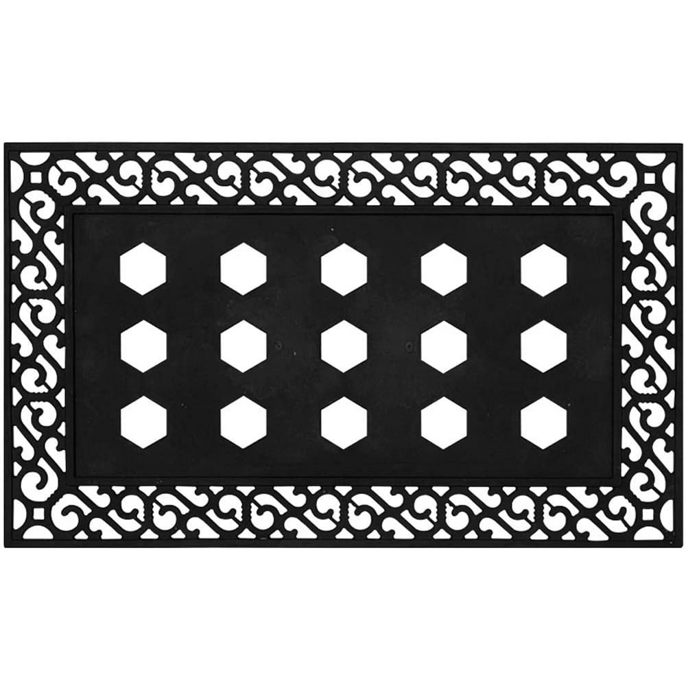 Rubber Door Mat Tray, Decorative Indoor Outdoor Doormat Tray