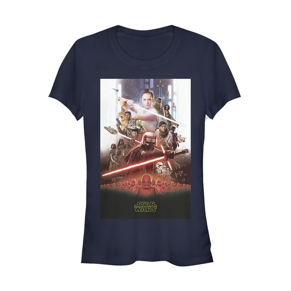 Junior's Star Wars: The Rise of Skywalker Epic Poster Graphic Tee Navy Blue X Large