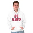 thumbnail image 5 of Be Kind Happy Peace Love Inspiring Hoodie Sweatshirt Women Men Brisco Brands X, 5 of 6