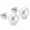 14K White Gold, variant on Kezef 5.5mm Genuine White Freshwater Cultured Pearl Stud Earrings for Women with Rhodium-Plated 925 Sterling Silver Posts