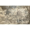 thumbnail image 2 of David Vinckboons 18x13 Gold Ornate Wood Frame and Double Matted Museum Art Print Titled - Kermesse (1601 - 1602), 2 of 4