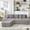 Light Grey, variant on CKEASEAN 110" Chenille L-shaped Oversized Curved Sectional Sofa, High-Resilience Foam & Reinforced with Spiral Springs, Comfy Cloud Couch with 5 Throw Pillows & Deep Seat for Living Room, No Assembly