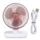 thumbnail image 1 of Ventilador de escritorio USB Mini, 4 velocidades, pequeño, recargable, escritorio de oficina en casa, mesa silenciosa, ventiladores agitadores, oro rosa, 1 of 8