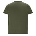 thumbnail image 4 of Mens V Neck Short Sleeve T Shirt Solid Color Cotton Basic Tees Tops Summer Hippie Clothes Streetwear, Army Green, S, Mens Gifts for Fathers Day!, 4 of 6