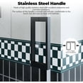 thumbnail image 5 of Shower Door, 44-48" W × 76" H Frameless Sliding Shower Door,Waterproof Glass Shower Door with Stainless Steel Handle and Seal Strip, 5/16" (8mm) Easy-Clean Tempered Glass, 5 of 9