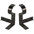 thumbnail image 1 of 2 soportes para barra de cortina de 2,5 cm, sin taladro ni tornillos, de fácil instalación, gran capacidad de carga, para decoración de cenefas de ventana de dormitorio y cocina (2 unidades, negro), 1 of 8