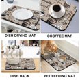 thumbnail image 4 of Sophisticated 19.5x12in Coffee Mat - Rubber-Backed, Hides Stains, Countertop Perfect, Diatom Mud, Coffee Bar Accessory, Absorbent Coffee Drying Mat, 4 of 7