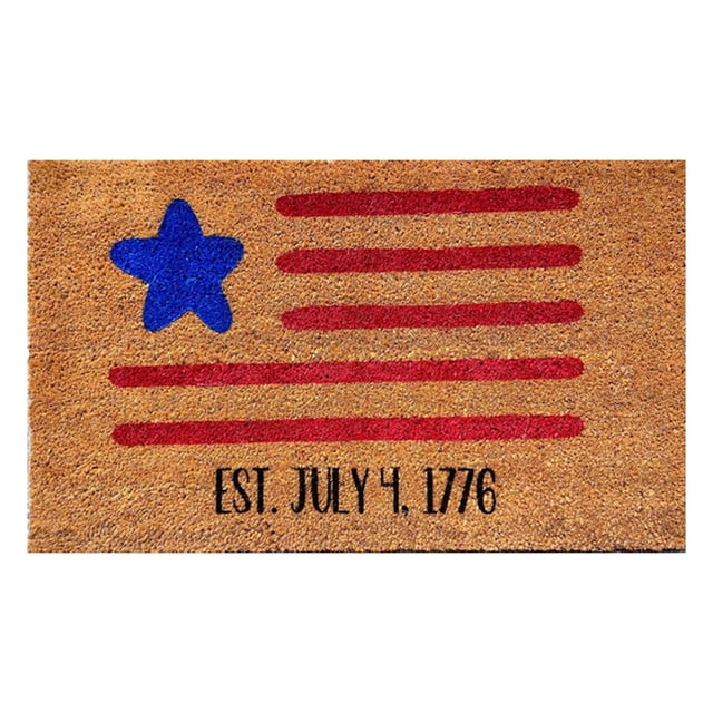 Independent Day Doormat Short Plush Tricolor Flag Stripes Decorated Floor Mat Presidential Day Kitchen Mat Independence Day Home Door Mat Rugby Home Floor Mat Carpet