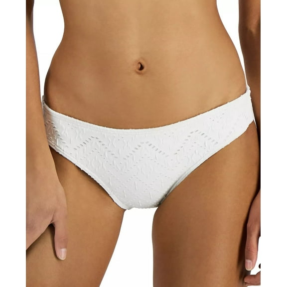 Roxy Roxy Juniors Hipster Bikini Bottoms Swimsuit Bathing Suit Stretch White L N