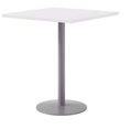 thumbnail image 2 of KFI Studios Mode Square 3' Bistro Table Set, Designer White, 4 Natural Jive Barstools, 2 of 4