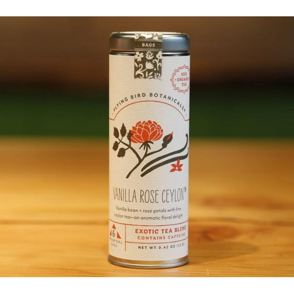 Vanilla Rose Ceylon - 6 Tea Bag Tin - Exotic Blend