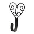 thumbnail image 1 of Victorian Heart Wall Hook Small - Black, 1 of 1