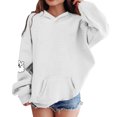 thumbnail image 2 of XUANTAOO Sweatshirts for Girls Boys Spooky Ghost Print Long Sleeve Hoodies Pullover Fall Winter Sweatshirt Boys Girls Hoodies Size 13-14 Years, 2 of 5