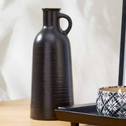 Better Homes & Gardens Black Ceramic Jug Vase, 8 in
