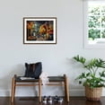 thumbnail image 3 of Art.com Cafe in the Old City Art Print by Leonid Afremov, Brown Frame Wall Art, 29" x 23", 3 of 5